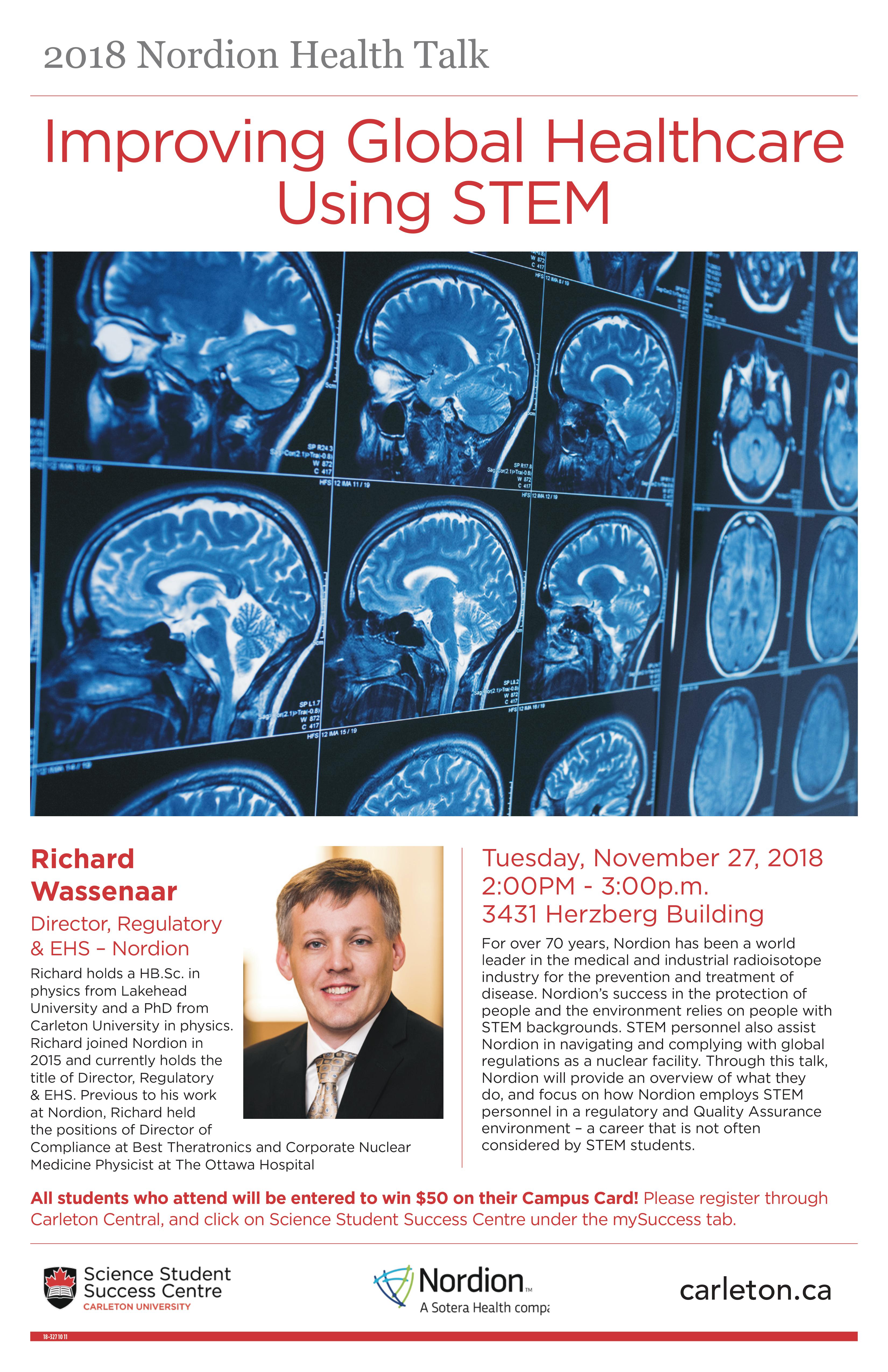 Nordion Nov 27 2-3pm in the SSSC