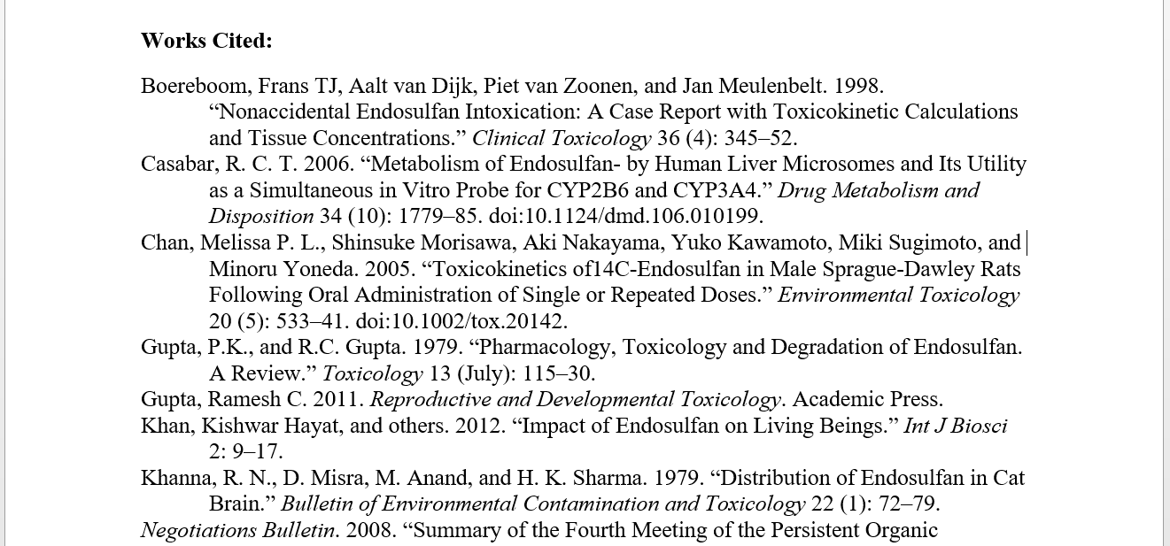 Works Cited example